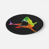 Farbiger Hai Pappteller (Schrägansicht)