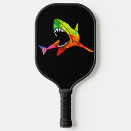 Farbiger Hai Pickleball Schläger
