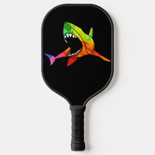 Farbiger Hai Pickleball Schläger (Vorderseite)