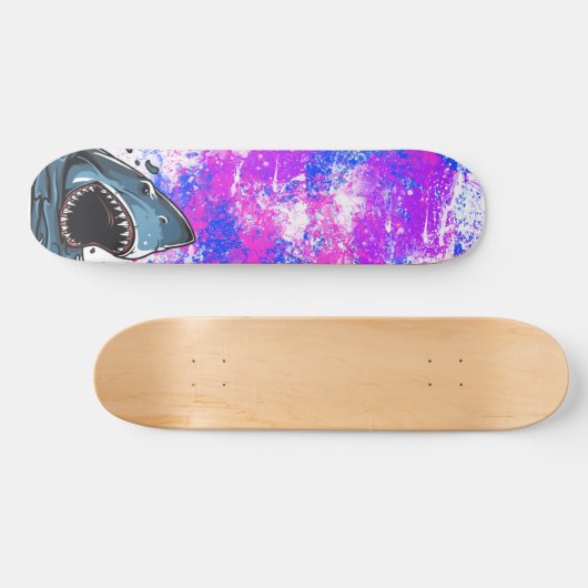 Farbiger Hai Skateboard (Horizontal)