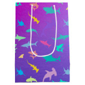 Farbiger Hai unter dem Party des Meeresgrades Mittlere Geschenktüte (Rückseite)