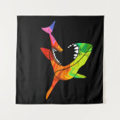 Farbiger Hai Wandteppich (Vorderseite (Horizontal))