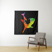 Farbiger Hai Wandteppich (Beispiel (Horizontal))