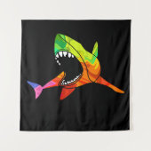 Farbiger Hai Wandteppich (Vorderseite)