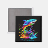 Farbiger Haifisch Magnet (Vorderseite/Rückseite)