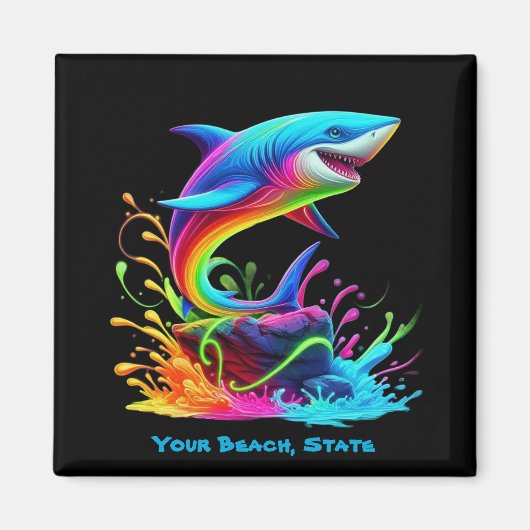 Farbiger Haifisch Magnet (Vorne)