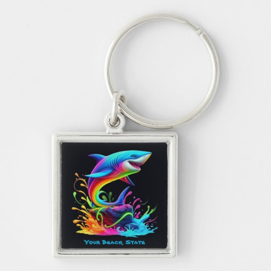 Farbiger Haifisch Schlüsselanhänger (Vorne)