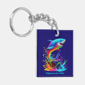 Farbiger Haifisch Schlüsselanhänger (Vorderseite links)