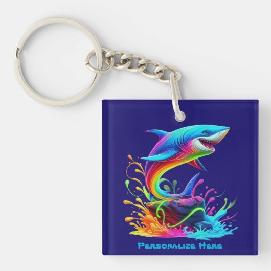 Farbiger Haifisch Schlüsselanhänger (Vorderseite)