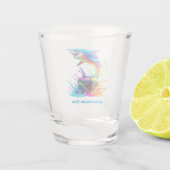 Farbiger Haifisch Schnapsglas (Rückseite)