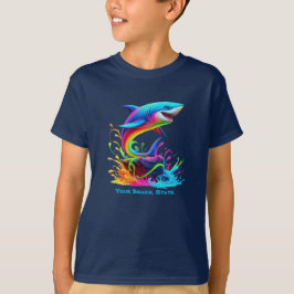 Farbiger Haifisch T-Shirt
