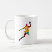 Farbiger Handballspieler Kaffeetasse (Links)