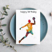 Farbiger Handballspieler