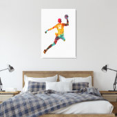 Farbiger Handballspieler Leinwanddruck (Insitu (Schlafzimmer))
