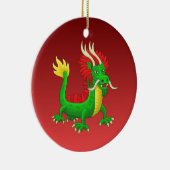 Farbiger handgezeichneter chinesischer Drache Keramik Ornament (Rechts)