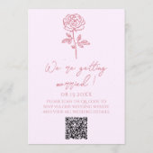 Farbiger handgezeichneter QR-Code Florale Gartenho Einladung (Rückseite)