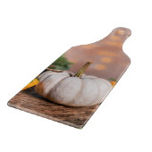 Farbiger Herbst Bounty White Pumpkin Schneidebrett (Ecke)