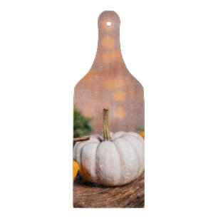 Farbiger Herbst Bounty White Pumpkin Schneidebrett
