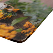 Farbiger Herbst Bounty White Pumpkin Schneidebrett (Ecke)