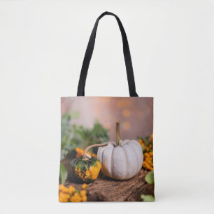 Farbiger Herbst Bounty White Pumpkin Tasche