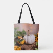 Farbiger Herbst Bounty White Pumpkin Tasche (Rückseite)