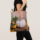 Farbiger Herbst Bounty White Pumpkin Tasche (Von Nahem)