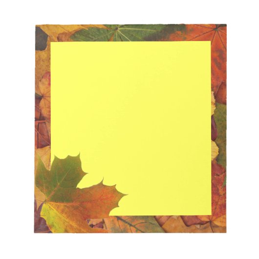 Farbiger Herbst Notizblock (Vorderseite)