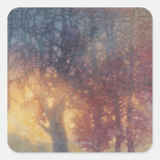 Farbiger Herbst Quadratischer Aufkleber