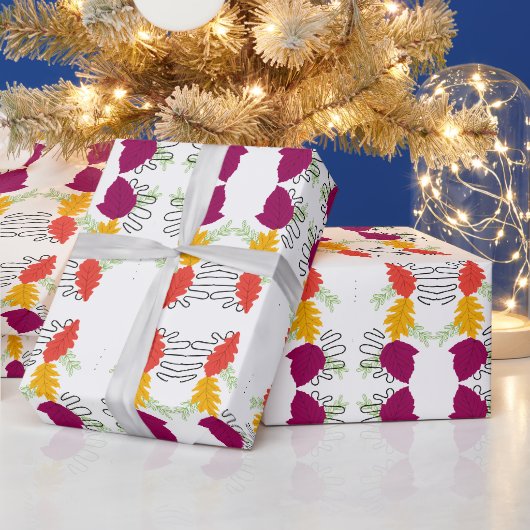 Farbiger Herbst rustikal Geschenkpapier (Feiertage)