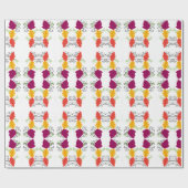 Farbiger Herbst rustikal Geschenkpapier (Flach)