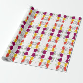 Farbiger Herbst rustikal Geschenkpapier (Ungerollt)