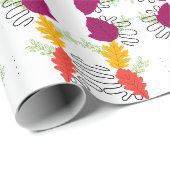 Farbiger Herbst rustikal Geschenkpapier (Rolleneckpunkt)