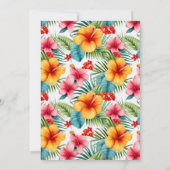 Farbiger Hibiskus Blumenhaus Party Einladung (Rückseite)