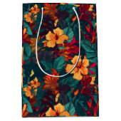 Farbiger Hibiskus, gelb-orange-grüne Blüte Mittlere Geschenktüte (Vorderseite)