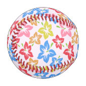 Farbiger Hibiskus, Muster von Blume Baseball (Vorderseite Links)