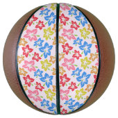 Farbiger Hibiskus, Muster von Blume Basketball (Vertikal)