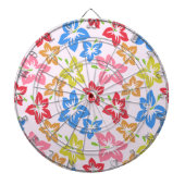 Farbiger Hibiskus, Muster von Blume Dartscheibe (vorne)