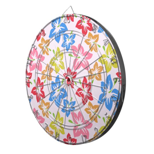 Farbiger Hibiskus, Muster von Blume Dartscheibe (Vorderseite rechts)