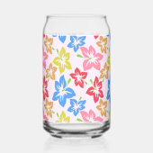Farbiger Hibiskus, Muster von Blume Dosenglas (Links)