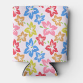 Farbiger Hibiskus, Muster von Blume Dosenkühler (Vorderseite)