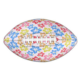 Farbiger Hibiskus, Muster von Blume Football