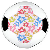 Farbiger Hibiskus, Muster von Blume Fußball (Gedreht)