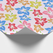 Farbiger Hibiskus, Muster von Blume Geschenkpapier (Ecke)