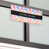 Farbiger Hibiskus, Muster von Blume, Ihr Name Banner (Äußeres Gebäude)