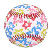 Farbiger Hibiskus, Muster von Blume, Ihr Name Baseball (Vorderseite)