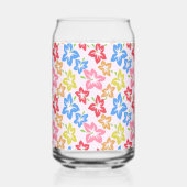 Farbiger Hibiskus, Muster von Blume, Ihr Name Dosenglas (Rückseite)