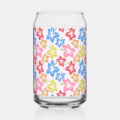 Farbiger Hibiskus, Muster von Blume, Ihr Name Dosenglas (Links)