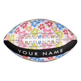 Farbiger Hibiskus, Muster von Blume, Ihr Name Football