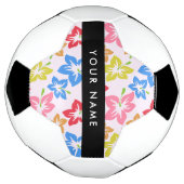 Farbiger Hibiskus, Muster von Blume, Ihr Name Fußball (Gedreht)