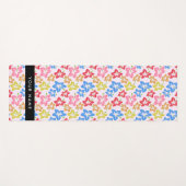 Farbiger Hibiskus, Muster von Blume, Ihr Name Yogamatte (Vorderseite (Horizontal))